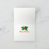 Sneeuwman sneeuwscène schattige kerstkaart feestdagen kaart (Binnen)