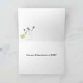 Sneeuwman Sneeuwstorm Kerstkaart Feestdagen Kaart (Binnen)