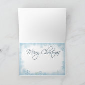 SNEEUWMAN & SNEEUWVLOKKEN DOOR SHARON SHARPE FEESTDAGEN KAART (Binnen)