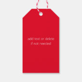 Sneeuwman Sneeuwvlokken Vrolijk Kerstfeest Schatti Cadeaulabel (Achterkant)