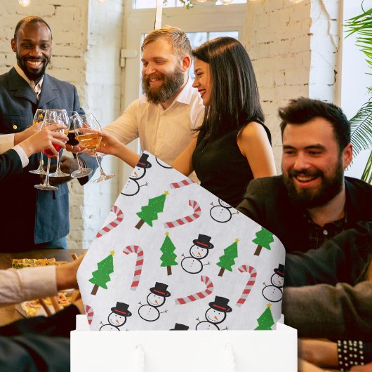 Sneeuwman Snoepstok Kerstboom Tissuepapier