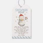 Sneeuwman Soep Cadeautag  Cadeaulabel (Voorkant)