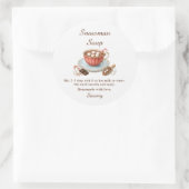 Sneeuwman Soep Heet Chocolade Cadeau Etiket (Tas)