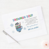 Sneeuwman Soep Recept Sneeuwman Soep Favor Label (Envelop)