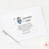 Sneeuwman Soep Recept Sneeuwman Soep Favoriet Vierkante Sticker (Envelop)