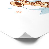 Sneeuwman spelen de saxofoon poster (Hoek)