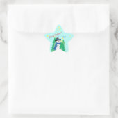 Sneeuwman Star Shaped Ster Sticker (Tas)
