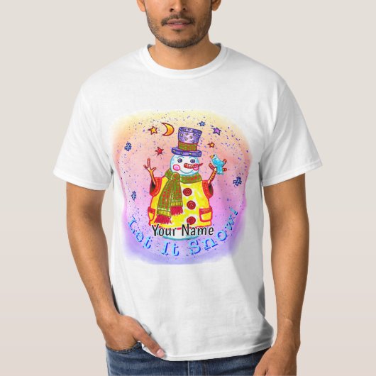 Sneeuwman Ster T-shirt (Voorkant)