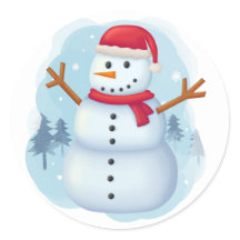 Sneeuwman Sticker