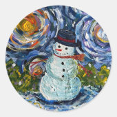 Sneeuwman sticker set (Voorkant)