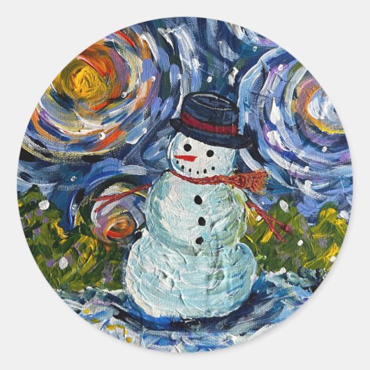 Sneeuwman sticker set (Voorkant)