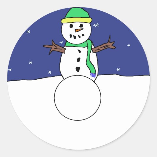 Sneeuwman stickers (Voorkant)