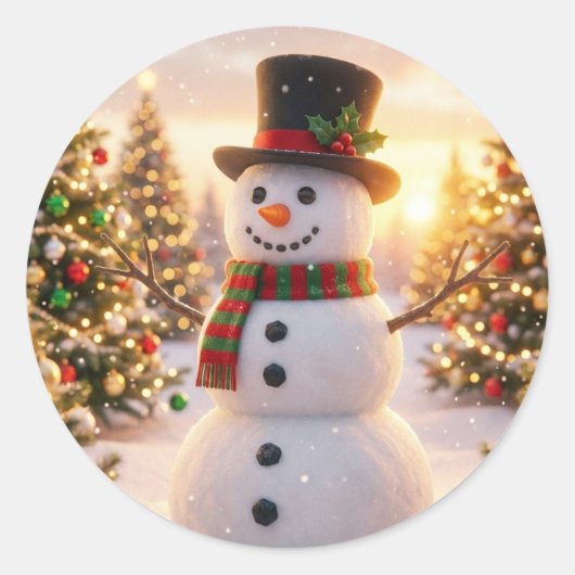 Sneeuwman stickers kerstcollectie (Voorkant)