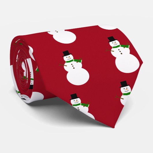 sneeuwman stropdas (Opgerold)