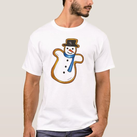 Sneeuwman Suiker Koekje Kerstmis Winter Vakantie T-shirt (Voorkant)