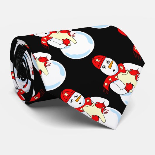 Sneeuwman Tand Stropdas (Opgerold)