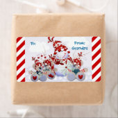  Sneeuwman Teddy Bear Kerst Labels (Insitu)