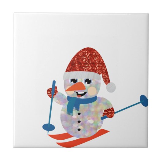 sneeuwman tegeltje (Voorkant)