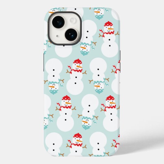 Sneeuwman telefoonhoesje Case-Mate iPhone case (Achterkant)