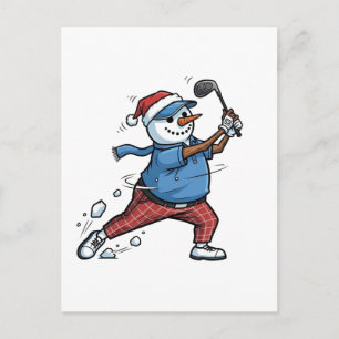 Sneeuwman Tennisspeler Kerstmis 2026 Vakantie Feestdagenkaart