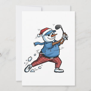  Sneeuwman Tennisspeler Kerstmis 2026 Vakantie   Kaart