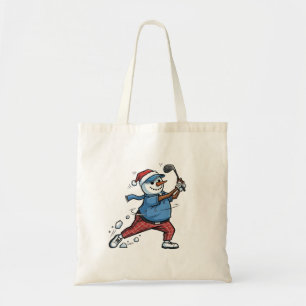  Sneeuwman Tennisspeler Kerstmis 2026 Vakantie   Tote Bag