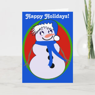 Sneeuwman Toon Blue Holiday! Kaart