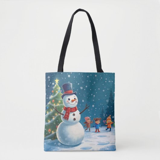 Sneeuwman Tote Bag (Voorkant)