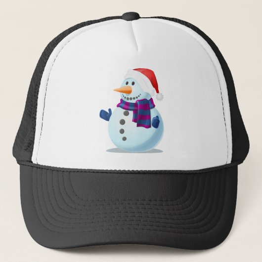 sneeuwman trucker pet (Voorkant)