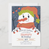 Sneeuwman uitnodiging (Voorkant)