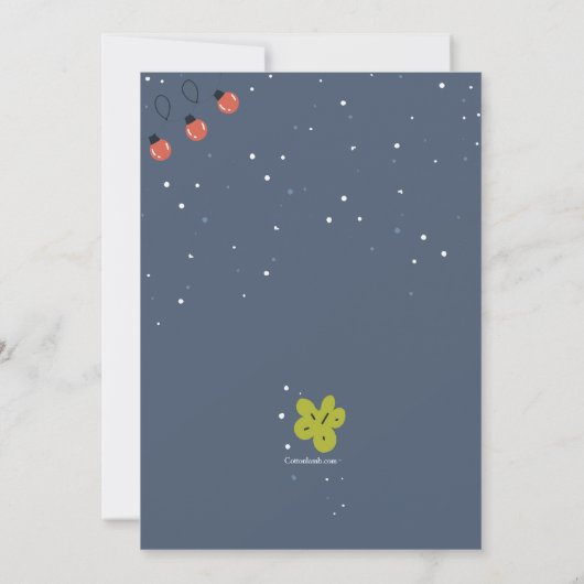 Sneeuwman uitnodiging (Achterkant)