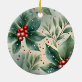 Sneeuwman Vakantie Kerstwensen Keramisch Ornament (Achterkant)