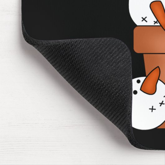 Sneeuwman vakantie waanzin muismat (Hoek)