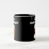 Sneeuwman vakantie waanzin tweekleurige koffiemok (Center)