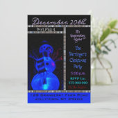 Sneeuwman van de Ridder Kerstfeest Uitnodiging (Staand voorkant)