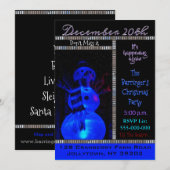 Sneeuwman van de Ridder Kerstfeest Uitnodiging (Voorkant / Achterkant)