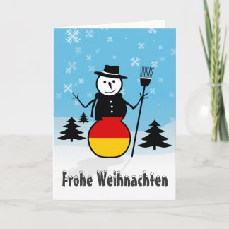 Sneeuwman van Duitsland van Kerstmis van Feestdagen Kaart