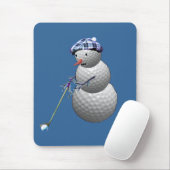 Sneeuwman van golfballen muismat (Met muis)