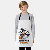 Sneeuwman van Verschrikking Halloween Schort (Gedragen)