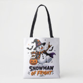 Sneeuwman van Verschrikking Halloween Tote Bag (Voorkant)