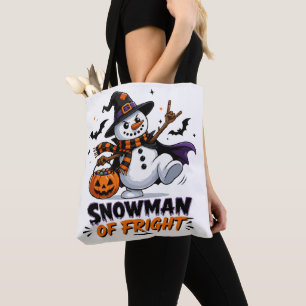 Sneeuwman van Verschrikking Halloween Tote Bag