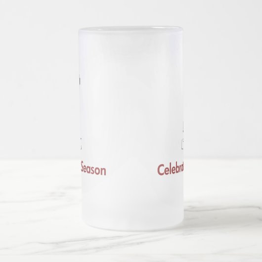 Sneeuwman vier het seizoen matglas bierpul (Center)