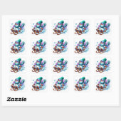Sneeuwman Vierkante Sticker (Vel)