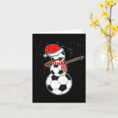 Sneeuwman voetbal dabben kaart (Gele Bloem)