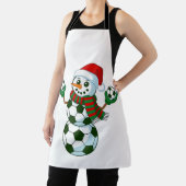 Sneeuwman Voetbal Kerst Sportliefhebbers Schort (Insitu)