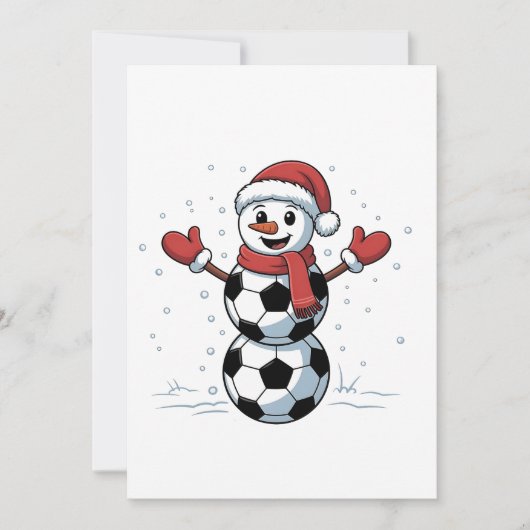 Sneeuwman Voetbal Kerstman Honkbal Sport Kaart (Voorkant)