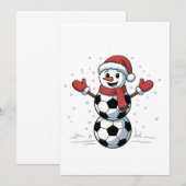 Sneeuwman Voetbal Kerstman Honkbal Sport Kaart (Voorkant / Achterkant)
