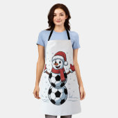 Sneeuwman Voetbal Kerstmis Kerstman Honkbal Sport Schort (Gedragen)