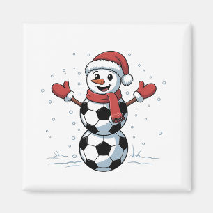 Sneeuwman Voetbal Kerstmis Santa Honkbal Sport Magneet