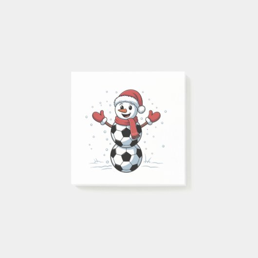 Sneeuwman Voetbal Kerstmis Santa Honkbal Sport Post-it® Notes (Voorkant)